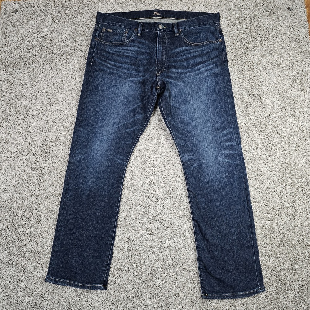Polo Ralph Lauren Varick Slim Straight Jeans Men's 36x30 100% Cotton Denim